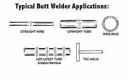 Photo of Typical Butt Welder Applications